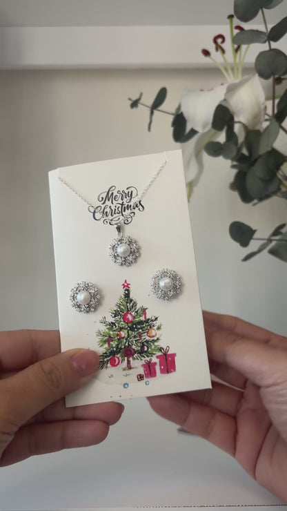 CHRISTMAS PEARL NECKLACE SET
