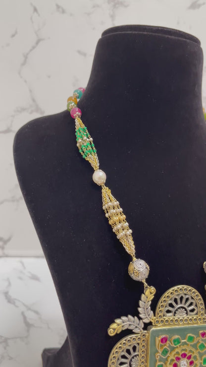 MEENAKARI TEMPLE NECKLACE