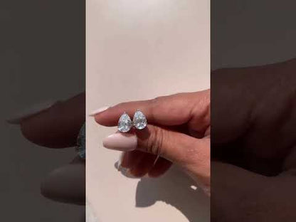 PEAR SOLITAIRE EARRINGS