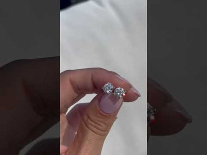 ROUND SOLITAIRE EARRINGS