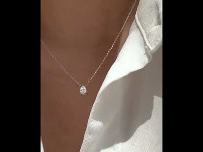 PEAR SOLITAIRE NECKLACE