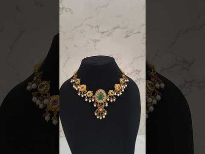 KUNDAN PEARL DROP NECKLACE