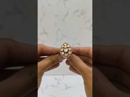 MOISSANITE POLKI RING